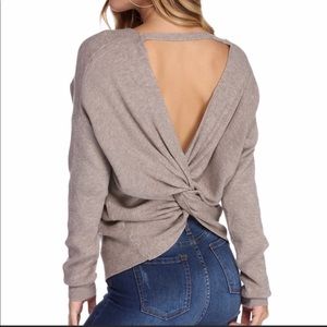 Twist Back Sweater
